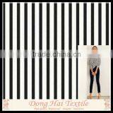 Black and White Striped Printed Cotton Fabric Shiring
