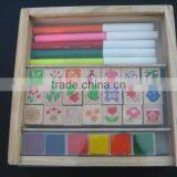 Custom Wooden Stamp Kit With Ink Pad