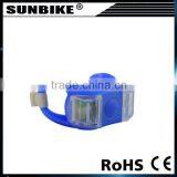 factory direct sale great brightness 2 led light bicycle silicone