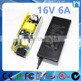 96W Switching Power Supply 100-240Vac Universal AC DC Adapter 16V 6A Charger for Security IP Camera96W Switching Power Supply thumbnail-1