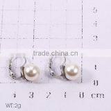 Guangzhou Factory Wholesale Elegant White Big Pearl Stud Earrings for Party thumbnail-6