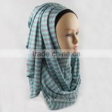 hot sale cotton stripe scarf muslim hijab