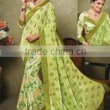 Intelligent Liril Green Viscose Art Silk Saree/Silk Sarees Online Shopping thumbnail-1