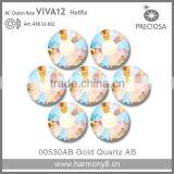 PRECIOSA Flat Back Hotfix Stone in Gold Quartz AB,Art.438 11 612 thumbnail-1