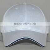 White Mesh Blank Cap With Navy Sandwich Bill 6panels Beseball Cap Adult Size 58cm