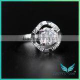 Ring New Designs 18k White Gold Yellow Gold VVS Foreverone Moissanite Synthetic Diamond Rings for Women Ring thumbnail-2