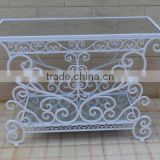 unique new style wrought Iron Coffee Table with mirror top(XY13993)
