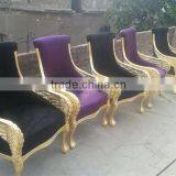 Velvet Baroque Armchair thumbnail-3