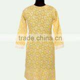 Long Cotton Embroidery Kurti thumbnail-3