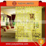 Modern Flower Hollow Hanging Screen/elegant Carved Wall Sticker 4 Pieces Set-yellow thumbnail-1