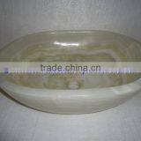 Top Quality PURE WHITE ONYX OVAL SHAPED SINKS AND BASINS thumbnail-4