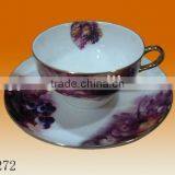 Factory Direct Manufacturer Wholesale Bulk Custom Logo Image Decal Household Porcelain Ceramic Tea Cup and Saucer thumbnail-6