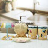 Summer Beach Style Resin Sea Shell Bathroom Set Accessories thumbnail-3