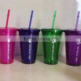 Customized Logo New Product Double Wall Freeze Ice Straw Cup With Lid thumbnail-1