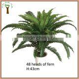 Artificial Fern Plant With 48 Leaves in 43cm Tall thumbnail-1