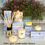Flower Cheap Glass Candle Holders thumbnail-4