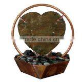 Copper and Slate Heart Tabletop Fountain thumbnail-2