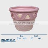 Vietnamese Ceramic Sandblasting Mini Flower Pot BN-M096 thumbnail-2