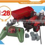 China Wholesale Sale Plastic Farm Trailer Wheels Trucks Set Battery Radio Remote Control Toy Tractor for Children thumbnail-2