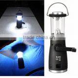 4 LED Rechargeable Lantern Camping Fishing Torch Lamp Hand Crank Tent Light NEW thumbnail-3