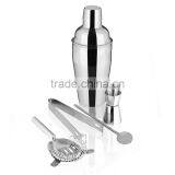 New Stainless Steel Cocktail Shaker Set Mixer Cup Kit Set