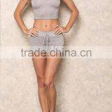 Latest Top Designs for Women Soft Sleeveless Hoodie Crop Top HST3787 thumbnail-4