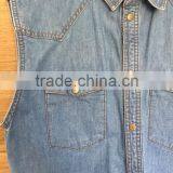 Fashion Sleeveless Denim Shirts for Man thumbnail-3