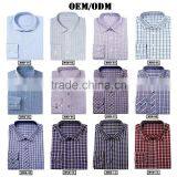 Hot Sale 100% Cotton Plaid Design Mixed Size Long Sleeve Men Shirt 2016 thumbnail-3