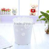 Flower Design Plastic Deskside Waste Basket Middle East Market Garbage Can thumbnail-5
