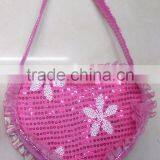 Fashion Lace Quilt Hearted BOW Flower Little Girl Bag thumbnail-2