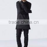 Custom Wholesale Blank Longline Sweatshirt Oversized Pullover for Men thumbnail-1