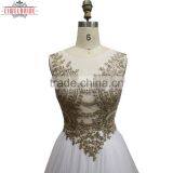 OEM Long Floor-length White A Line Wedding Dress thumbnail-4