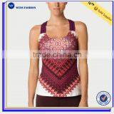 Latest Design Custom Fitness Printed Sexy Women Tank Top Yoga Sportswear thumbnail-1