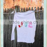 Valentines Day Appliqued Love Shirt Ruffle Raglan Shirt Kids Clothing Wholesale Children Wear thumbnail-1