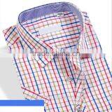 Oem Service Short Sleeve Check Regular Size Men Shirt Embroidery Design With Customised Logo thumbnail-2