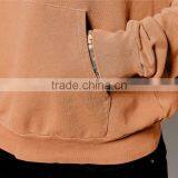 Coffee Color Plain Hoodies Crewneck Sweatshirt for Mens thumbnail-3