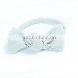 China Cheap Wholesale Bowknot Green Fabric Hair Ties thumbnail-1