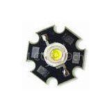 6500K Nature White 1W High Power LED With Cooling Heatsink / 1W Nature White Led