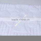 Piece Dyed Solid Color Jacquard Hotel Bath Mat Embossed Logo thumbnail-2