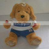 Sitting Design Brown Color Plush Lion Toys With T-shirt and Custom Logo Printing thumbnail-3