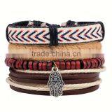 Wholesale Charm Leather Bracelet Fashion Lapis Lazuli Wrap Bracelet thumbnail-6