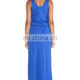 CHEFON Split v Ankle Length Jersey Knit Maxi Dress thumbnail-3