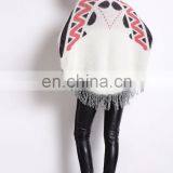 2016 Autumn Latest Fancy Tops Wool Sweater Design for Girls Cashmere Poncho thumbnail-6