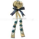 Shiny Steel Beaded Salad Servers thumbnail-1