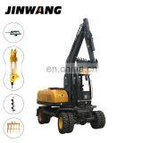 CE Approved Wheel Tire Trench Excavator Machine Made in China thumbnail-6