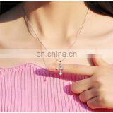 Wholesale Personalized Diamond Crystal Women Silver 925 Sterling Silver Letter Initial Necklace thumbnail-2