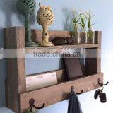 Custom Rustic Wooden Entryway Shelf, Wood Mail Organizer thumbnail-2