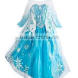 Instyles snow embroidered lace long sleeve dress made in china girls froze elsa dress