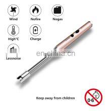 Electric Rechargeable Arc Lighter With LED Battery Display Flexible Neck USB Lighter for Candles Gas Stoves Camping Barbecue thumbnail-5