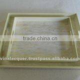 Lacquer Tray, Mother of Pearl Tray, Square Tray
